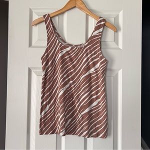 A New Day Zebra Stripe Ribbed Tank | Size M - 2/$10 SALE